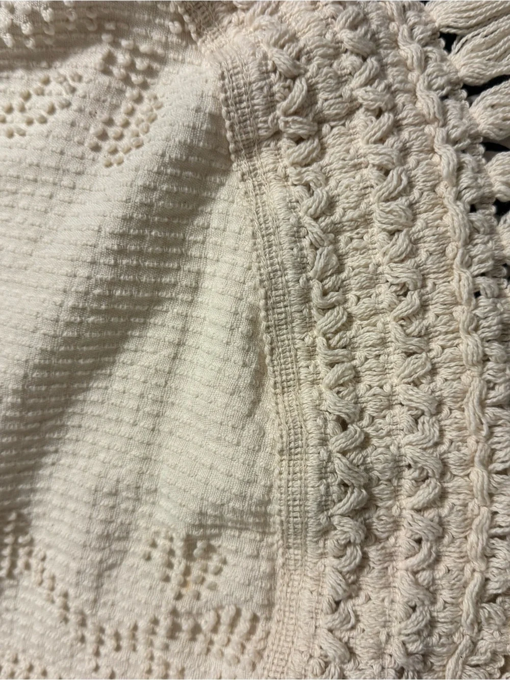 Maine Heritage Weavers Vintage Cream/ Ivory New England King size Bedspread